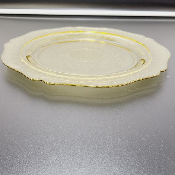 Federal Glass Patrician Spoke Dinner Plate 11" Amber Yellow Depression Glass - Picture 4 of 5